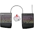 KINESIS Gaming Freestyle Edge RGB Split Mechanical Keyboard | Cherry MX Linear Red Switches | RGB | Ergonomic | Detachable Pa