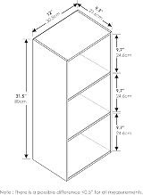 Furinno LUDER 3-Cube Bookshelf Blackwood 30.5W x 80H x 23.6D cm view 8