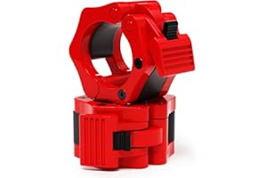 MUEUSS Barbell Clamps 2 Inches Barbell Clips for Weightlifting Exercise,Olympic Barbell Clamps Collars,Weight Clips for Workout Fitness Training, Heavy Duty Exercise Collars Clips