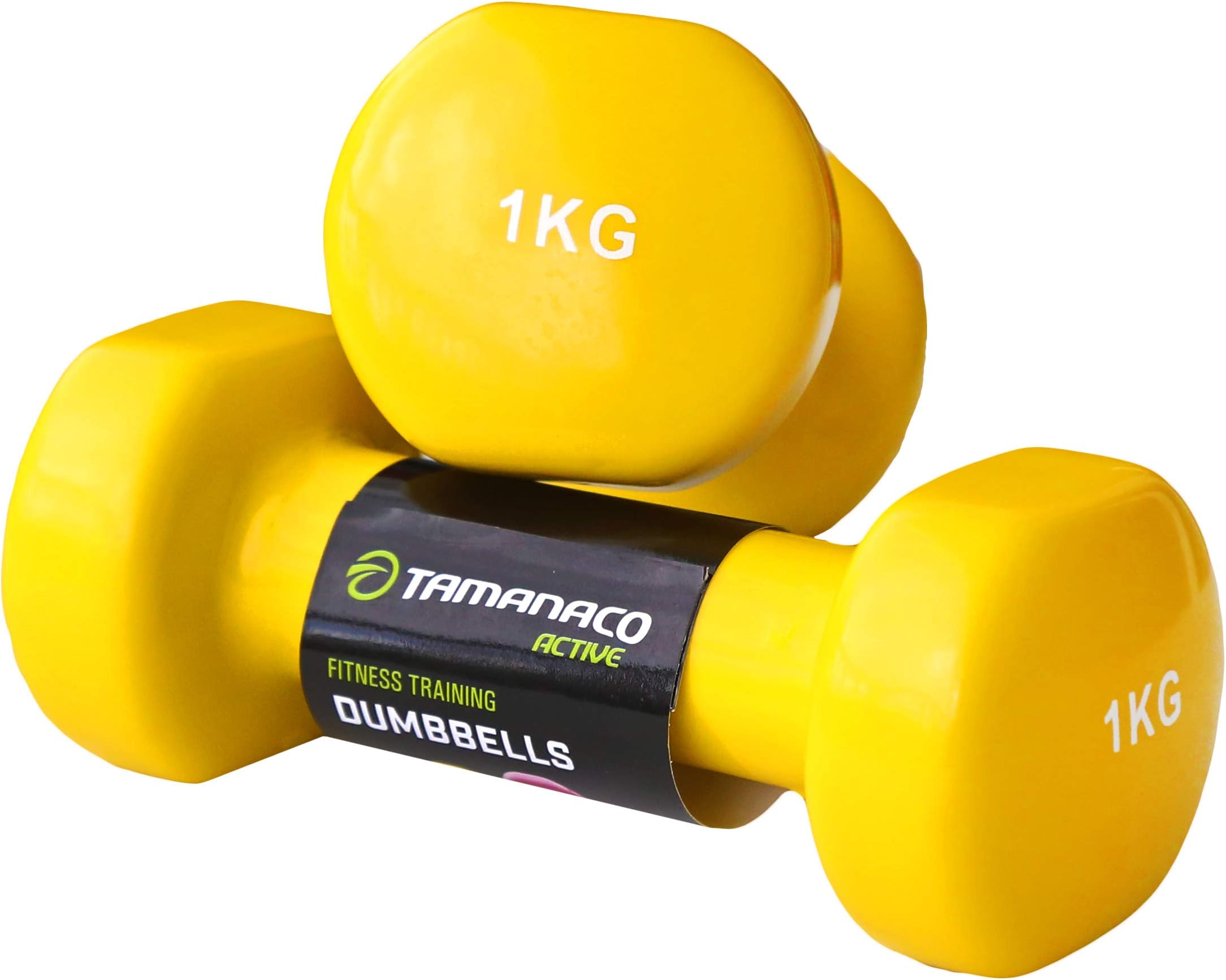 TAMANACO Vinyl Dumbbell Weight 2.2 Lb (1 Kg) Pair, Set of 2