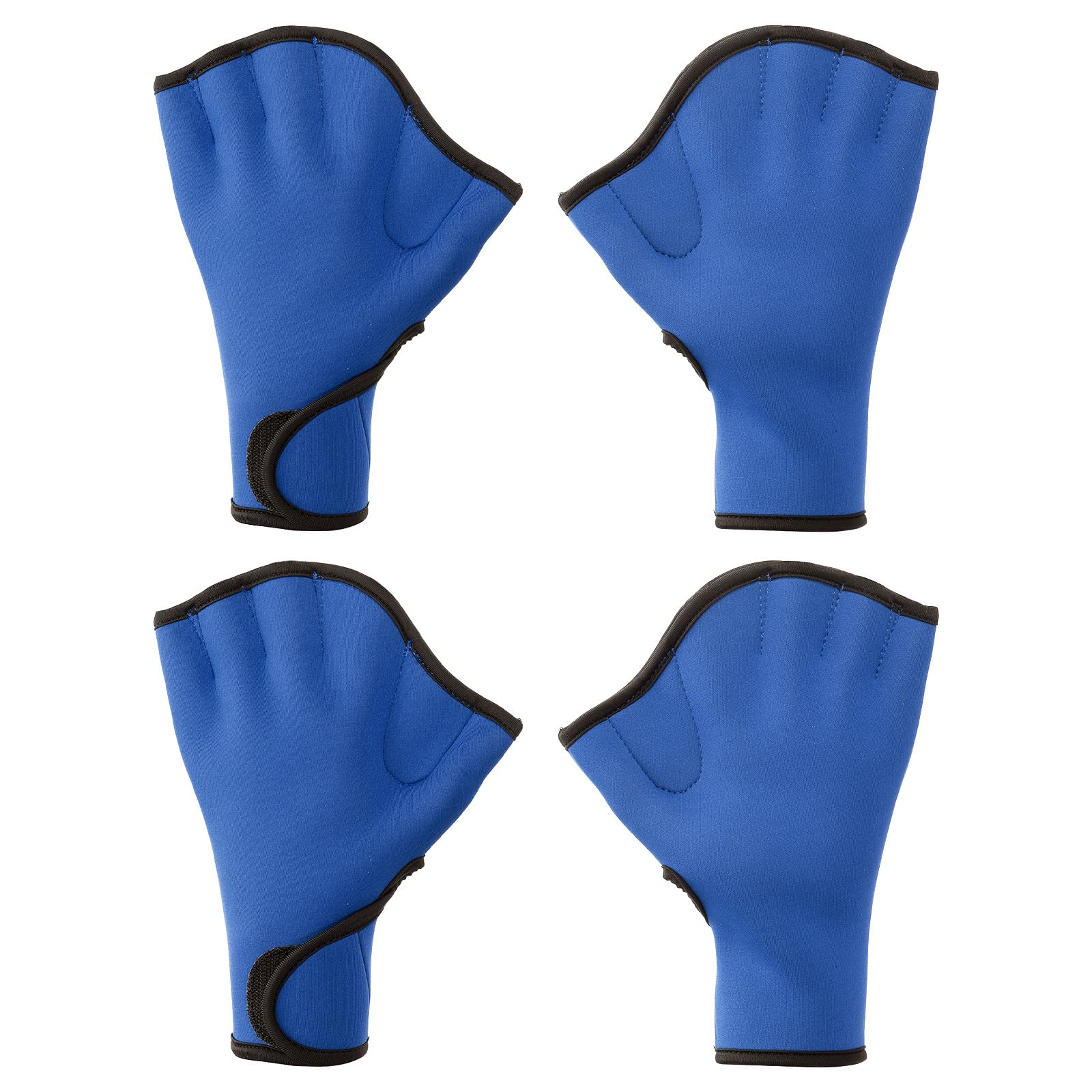 PATIKIL Swim Gloves, 2 Pair Webbed Swimming Gloves Aquatic Fitness Water Resistance Swim Hand Paddles for Women and Men Water Aerobics, XL, Dark Blue