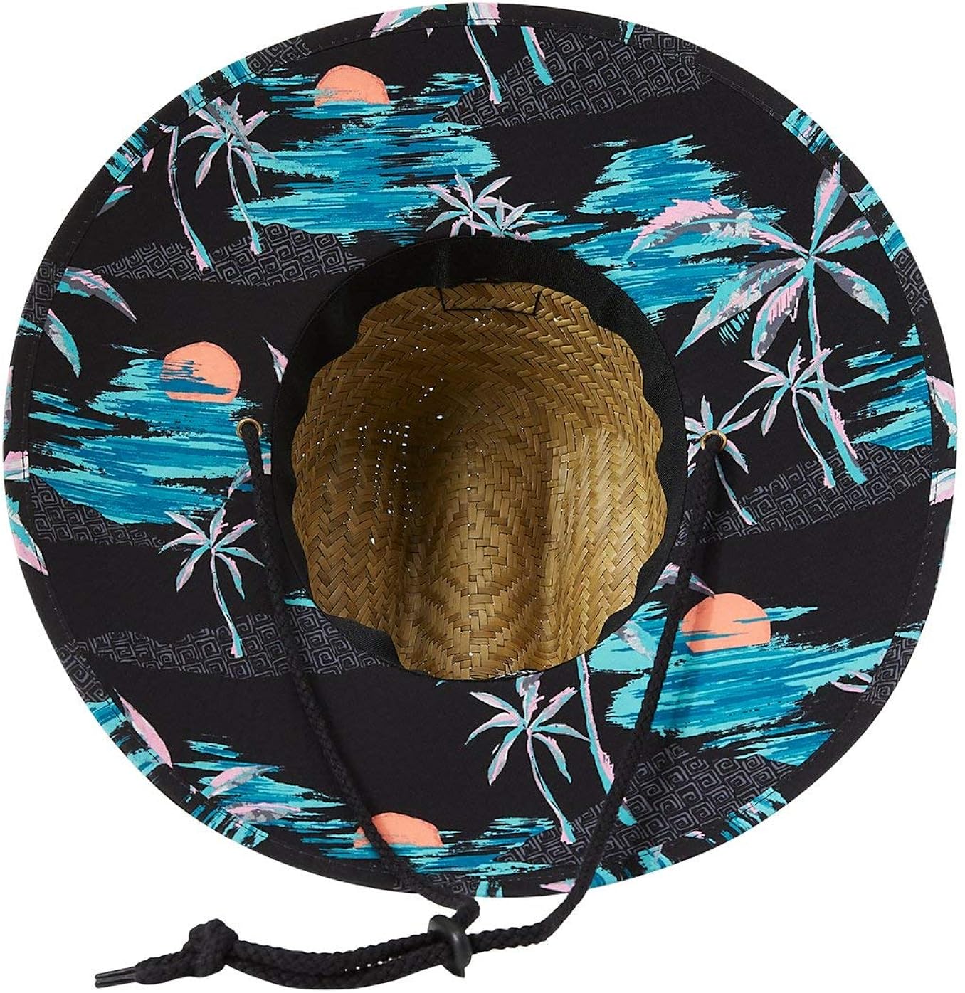 Billabong Men's Tides Print Straw Lifeguard Hat Clothing
