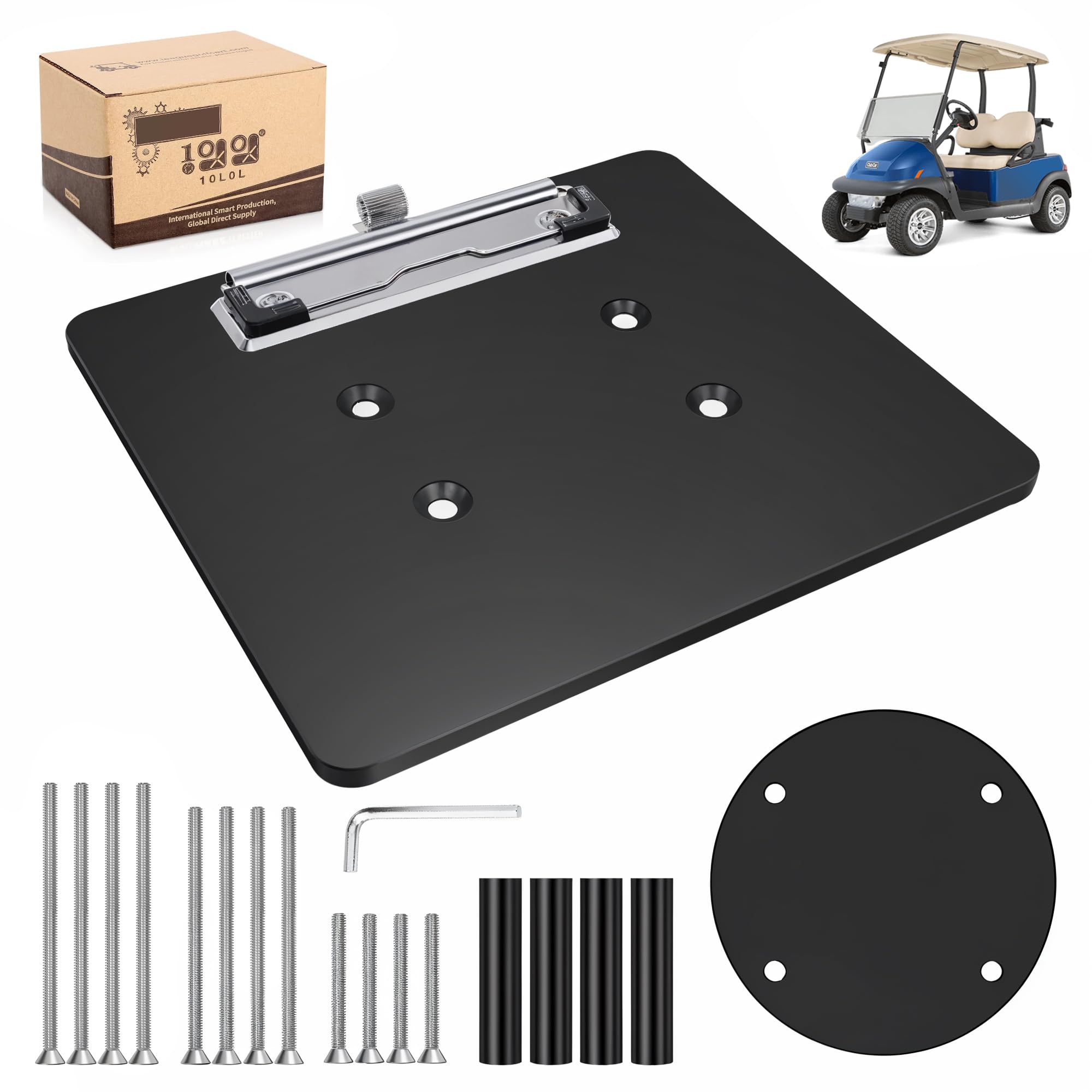 Photo 1 of 10L0L Golf Cart Scorecard Holder with Pencil Holder Universal for Yamaha EZGO Club Car with 5-6 Holes Golf Cart Steering Wheel,Easy to Install & Record