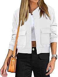 ANRABESS Women Cropped Bomber Jacket 2025 Fashion