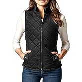 NY Threads Puffer Vest Women Slim Fit Lightweight Stand Collar Quilted Zip Puffer Vest