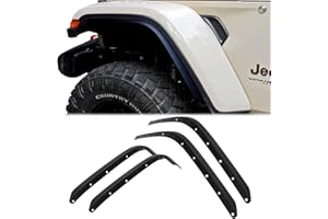 ETL INDUSTRIES Front & Rear Fender Flares Extensions Set Fits 2018-2024 for Jeep Wrangler JL 4XE (Fit High Fender Flares)