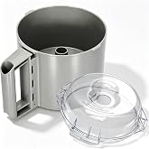 106458S Cutter Bowl Lid and 112204S Cutter Bowl | Compatible with Robot Coupe R2, R2B, R2N, R2 Dice Food Processor, Gray, 3 Quart Combo Set