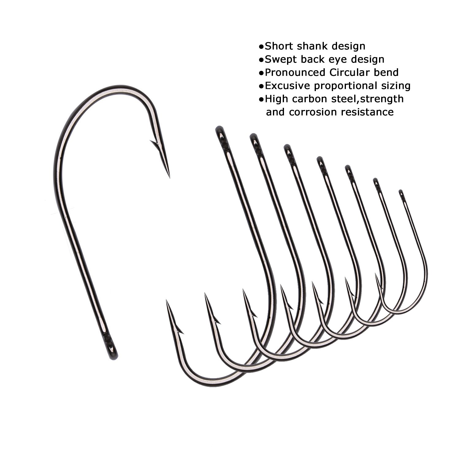 Goture Extra Strong Stainless Steel Fishing Hook Saltwater Octopus Jigging Boat (#6-25pcs)