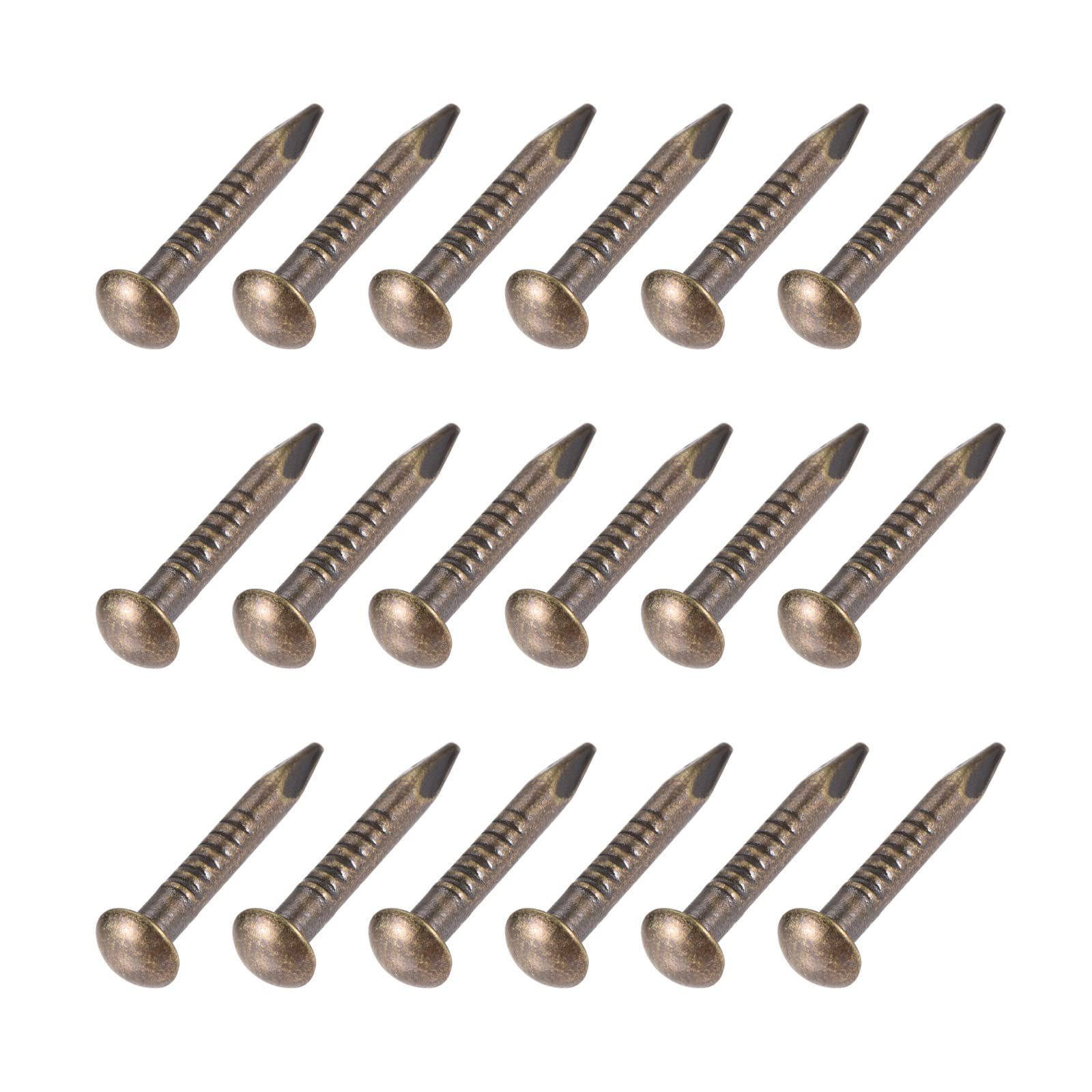 METALLIXITY Small Nails (2x15mm) 60pcs, Brass Tiny Hardware Nails - for Household Woodworking, Bronze Tone