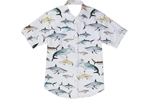 GOODSTOWORLD 2-10T Boys Novelty Hawaiian Short Sleeve Button Down Dress Shirt