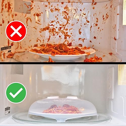 HOVER COVER Magnetic Microwave Splatter Cover, Clear Microwave
