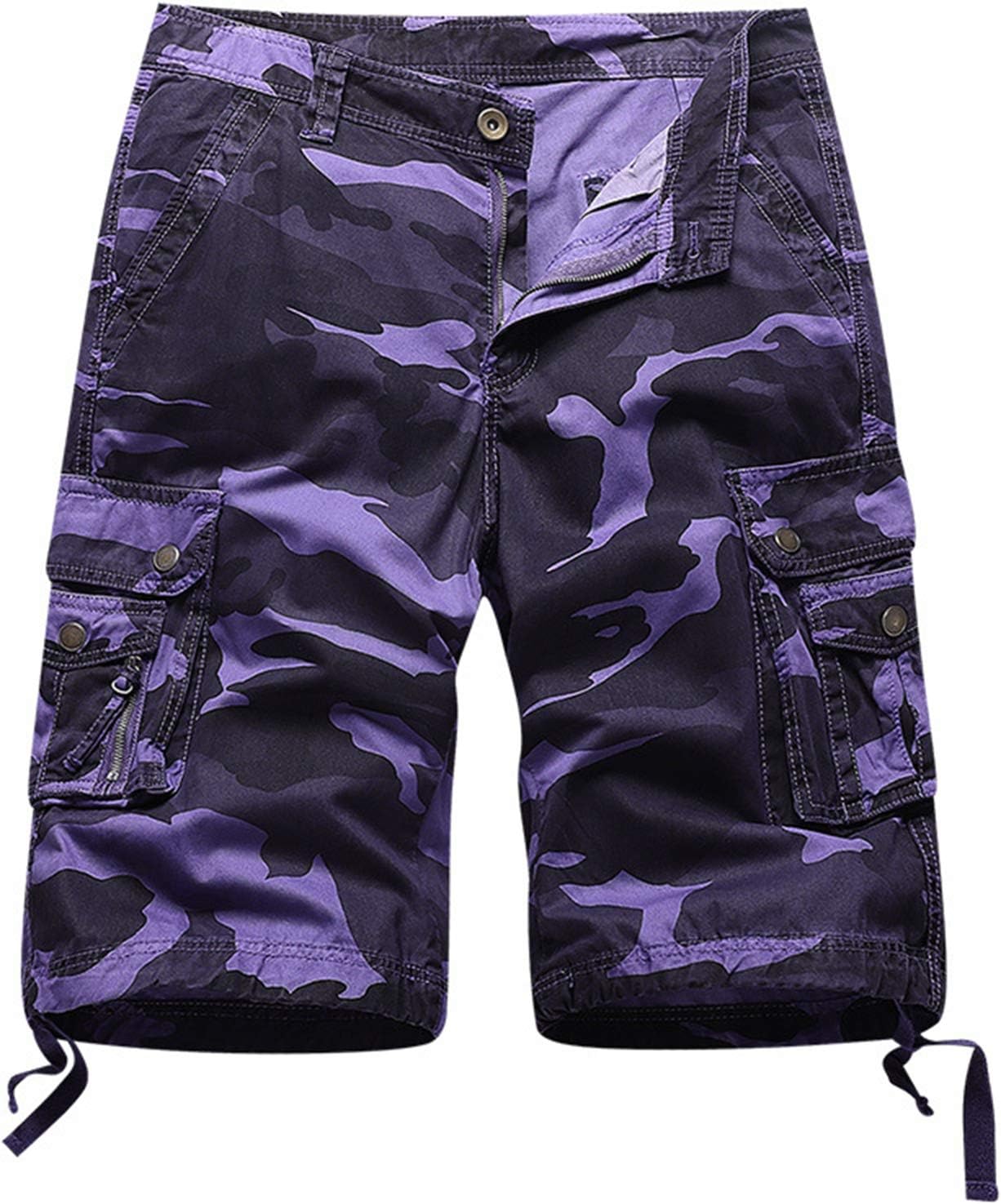 mens purple cargo shorts
