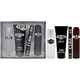 Cuba Cuba Black Men 4 Pc Gift Set 3.3oz EDT Spray, 1.7oz EDT Spray, 3.3oz After Shave, 6.7oz Shower Gel, (I0101683)