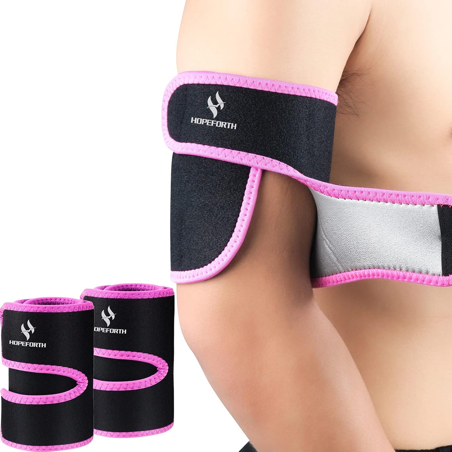 HOPEFORTH Arm Trimmers 2 Pack Wraps for Slimmer Arms Sport Workout Exercise Improve Sweating Circulation Lose Fat and Reduce Cellulite : Industrial & Scientific