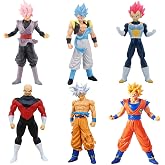 Anime Super Hero Action Figures Set, Collectible Warrior Figurines, 7.8Inch Energy Style Character Models for Display, Party Favors &amp; Gift Collection (6PCS)