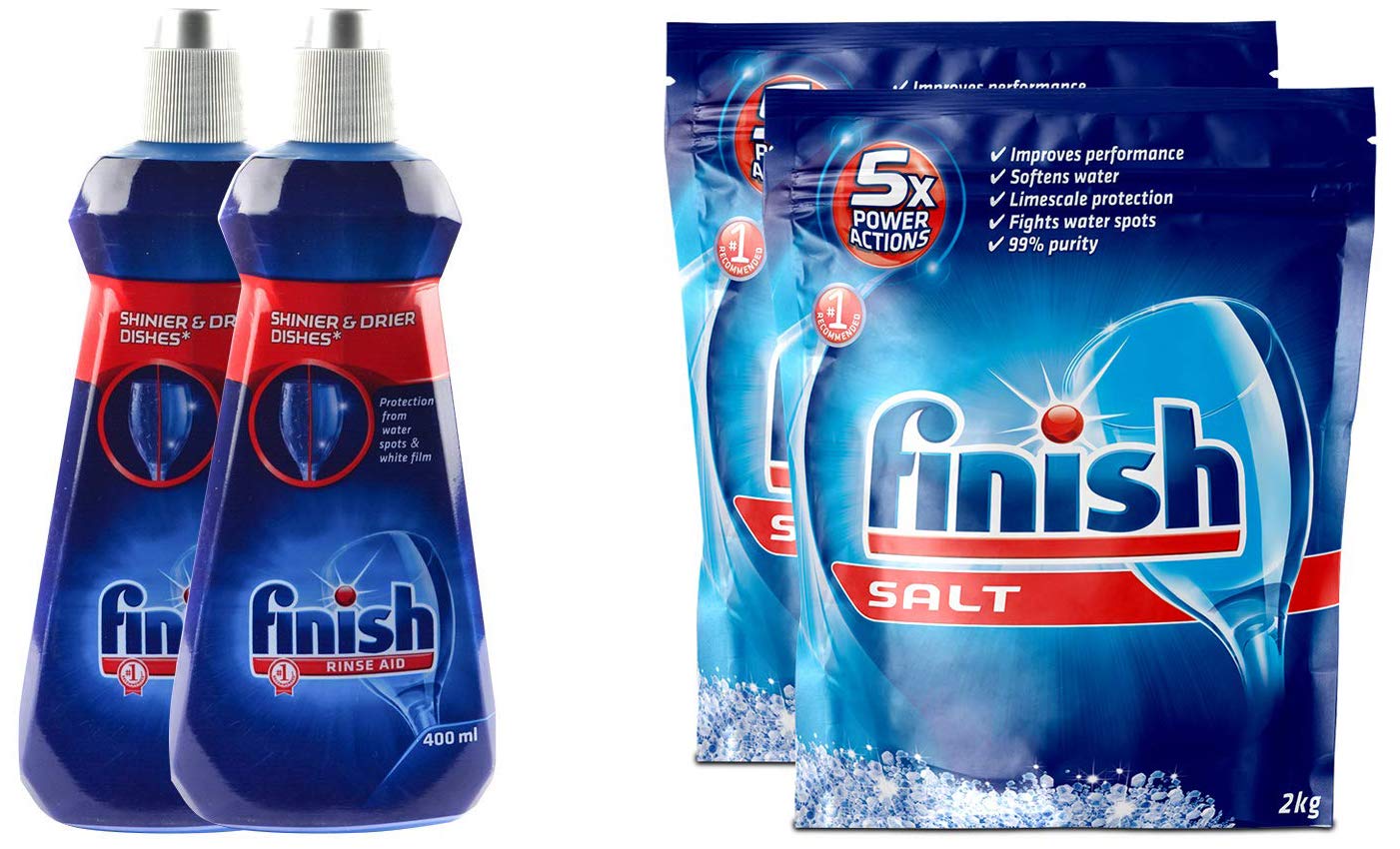 Buy Finish Dishwasher Shine and Dry Rinse Aid 400 ml (Pack of 2