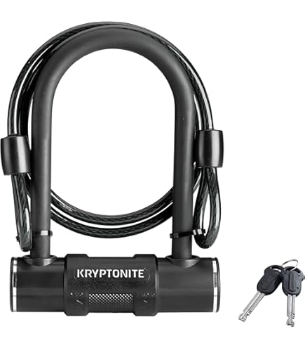 Retrospec Lookout U-Lock Con Cavo, Serratura A U In Acciaio Temprato, Dimensione 22,9x10,2 Cm, Colore Osso Opaco - 3