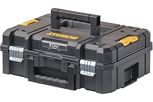 DEWALT TSTAK II Tool Box, Flat Top Tool Storage Case, Organizer Box Holds Up To 66 lbs, Flexible Platforms for Stacking, 13 Inch (DWST17807)