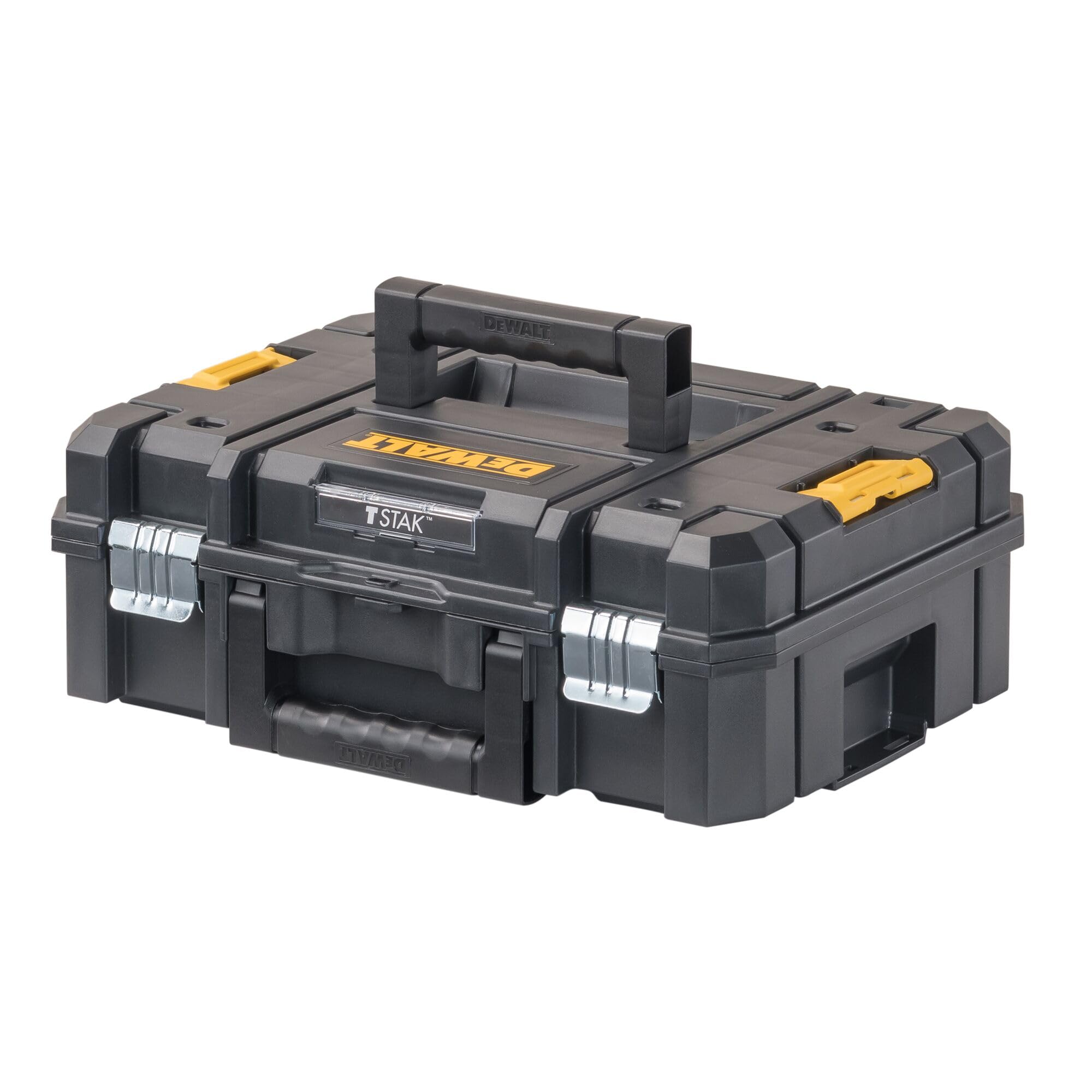 Photo 1 of DEWALT TSTAK II Tool Box, Flat Top Tool Storage Case, Organizer Box Holds Up To 66 lbs, Flexible Platforms for Stacking, 13 Inch (DWST17807)