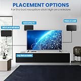 GLOBAL TECH TV Aerial Indoor 50 Miles HD Ultra Thin 13ft Cable Freeview view 6