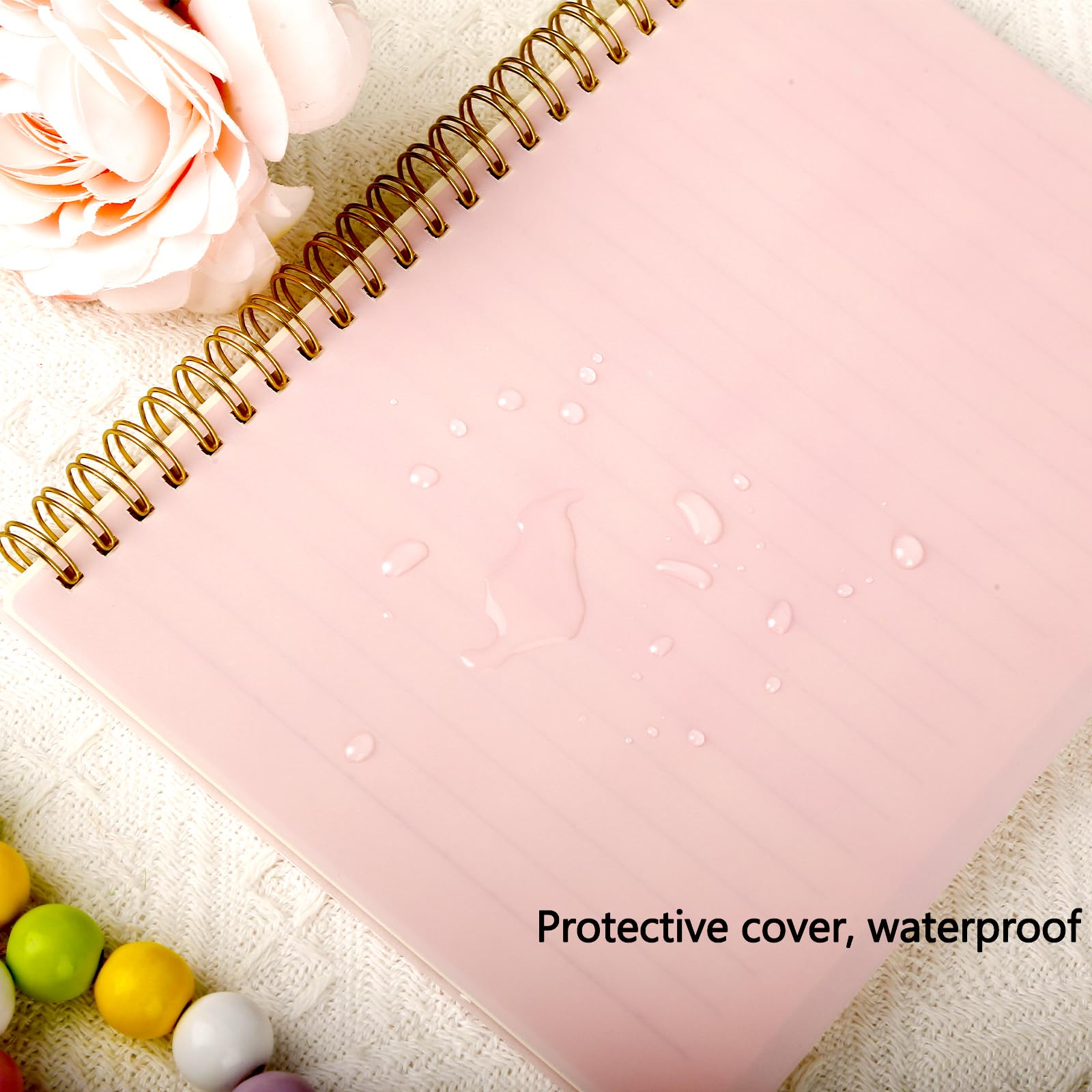 HIBOX 4PCS Spiral Notebooks A5, Morandi Hard Cover Notebooks 80 Sheets/160 Pages College Ruled Notebook for School Office Home Gifts