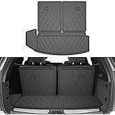 Cargo Liner & Third Row Seat Back Mats Custom Fit for Cadillac XT6 2020–2025 2026, TPE All Weather Waterproof Rear Cargo Mat Rear Trunk Liner Back Seat Cover Protector Trunk Mat Tray Pad Boot