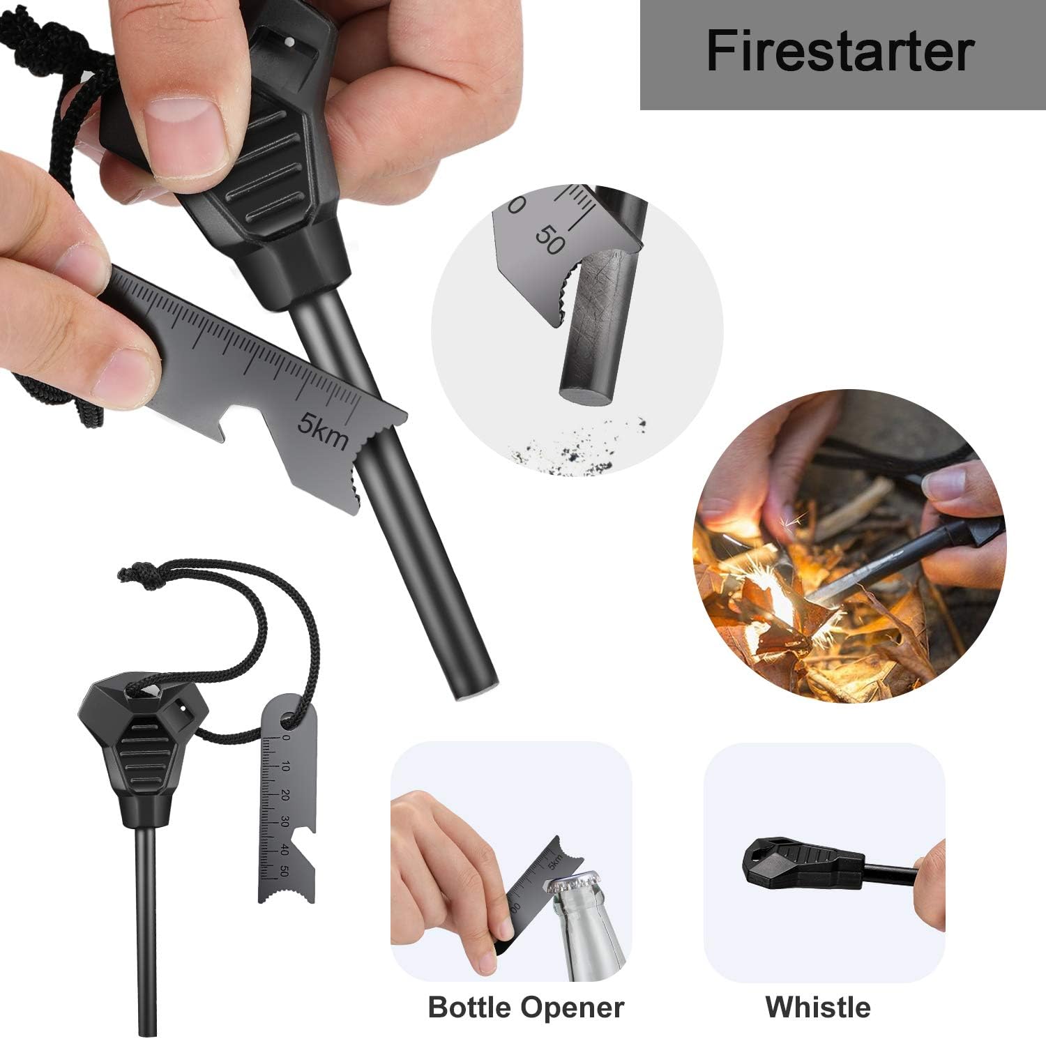 EILIKS Survival Gear Kit, Emergency EDC Survival Tools 24 in 1 SOS Earthquake Aid Equipment, Cool Top Gadgets Valentines Birthday Gifts for Men Dad Him Husband Boyfriend Teen Boy Camping Hiking: Sports & Outdoors