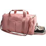 Suruid Gym Duffel Bag for Men and Women, Workout Duffel Bag with Shoe Compartment and Dry Wet Separated Pocket , Sports Gym T