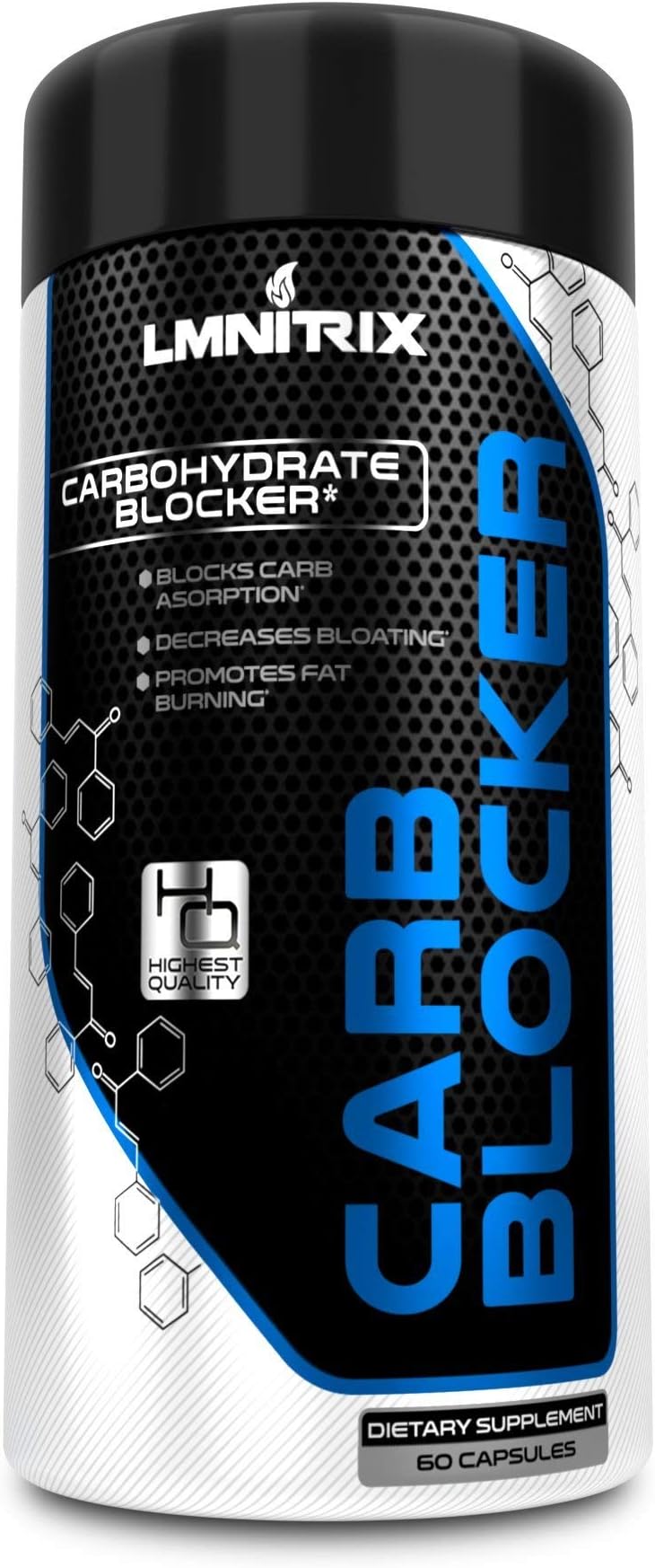 Carb Blocker - Natural Carbohydrate Blocking Supplement to Decrease Bloating - Cheat Meal Aid That Promotes Fat Burning and Weight Loss (60 caps)