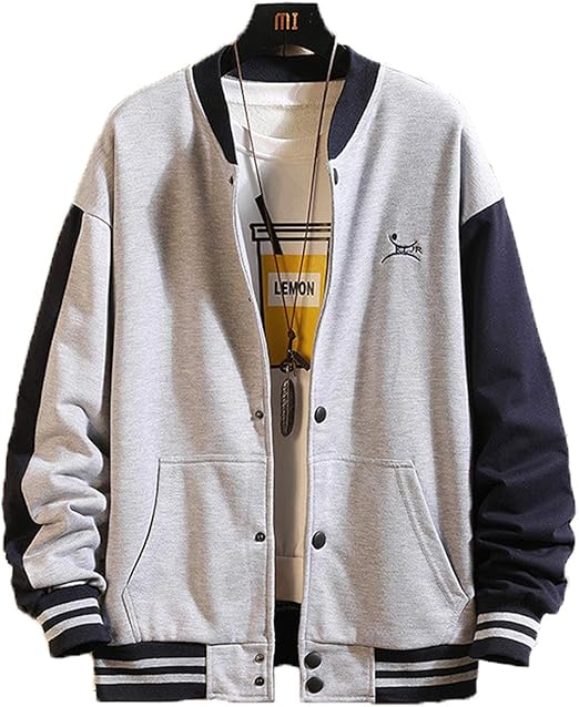 Amazon ｒｏｒｔｙｎｏ スタジャン メンズ スタジアム ジャンパー レディース 春秋 バイカラー ボタン ポケット付き スカジャン 立ち襟 カジュアル アウトドア スポーツ 野球ジャンパー 通学 コーデ アウター トップス 男女兼用 人気 ベーシック ファッション コート