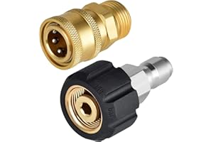Pressure Washer Quick Connect M22 14mm, 3/8 in Hose Adapter for High Pressure Washer, 5000 PSI Power Washer