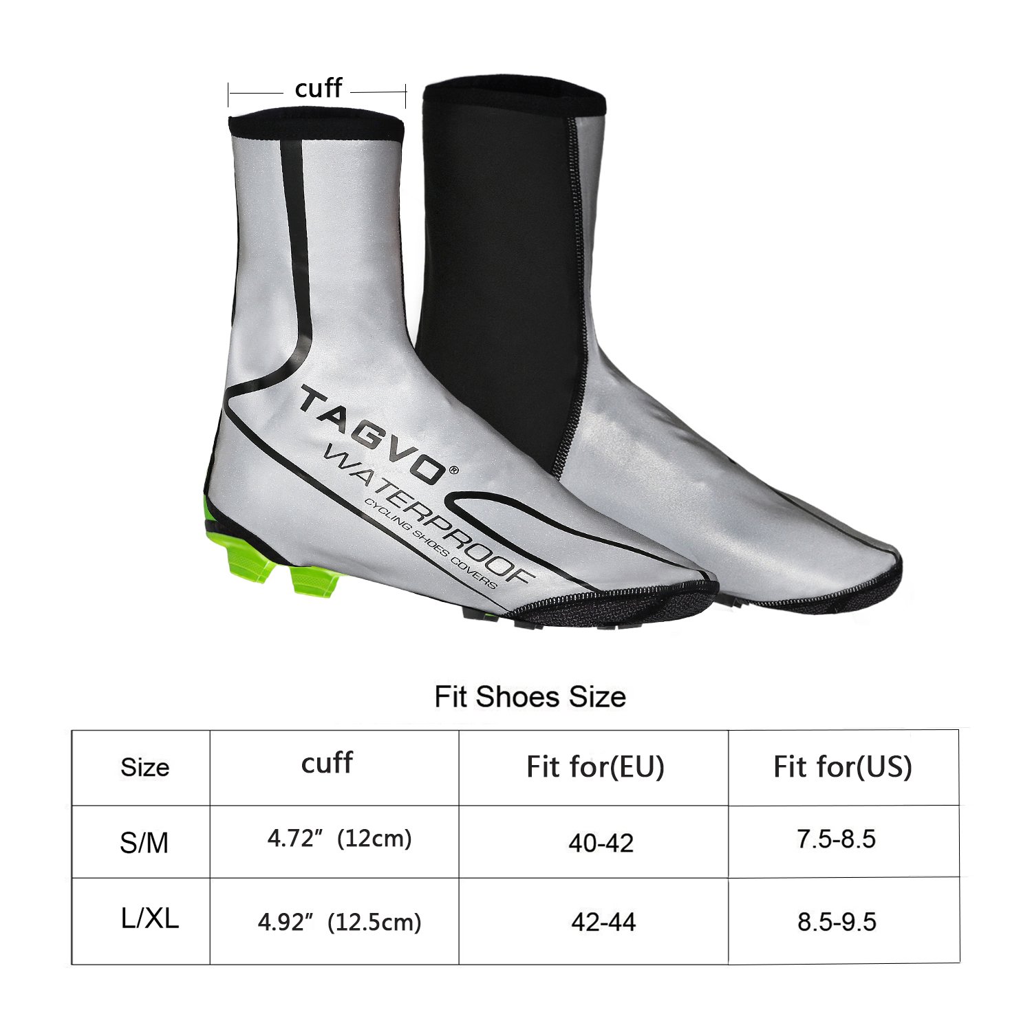 reflective cycling overshoes