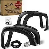 MAPLE4X4 Compatible with 2007-2013 GMC Sierra 1500 Model Pocket-Style Bolt-Riveted Fender Flares – Fits All Box Sizes, Smooth