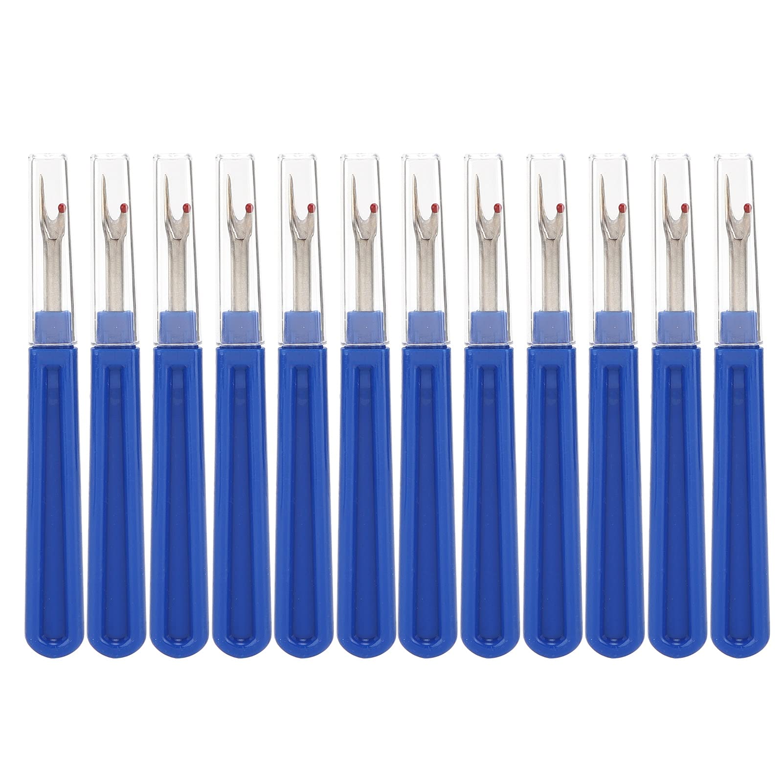 Hapivida Seam Ripper, Stainless Steel Sharp Stitch Remover Tool with Ergonomic Handle, 12 Pcs Sewing Unpicker Set for Embroidery, Thread Picking, and Sewing Cloth Bags