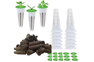 HDROOR Hydroponic Supplies Accessories for Aerogarden Pods, Seed Pods Kit with 12pcs Grow Sponges, 12Grow Baskets, 24pcs Labels, Seed Starter Pods for Hydroponic Growing System