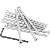 PATIKIL 10 Pcs #10-32 x 3-1/2" Flat Head Socket Cap Screws Machine Screws | Countersunk Bolts Head 304 Stainless Steel (18-8) UNF Socket Drive Bolt Fasteners for Industry Machinery Household