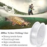 Lanjue 200M Nylon Fishing Line 0.26mm Clear Monofilament 6.0 Spool view 3