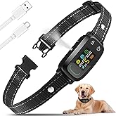 Anti Bark Collar for Dogs, No Shock Citronella Dog Collar, Rechargeable Stop Barking Device with 5 Adjustable Levels, Vibrati