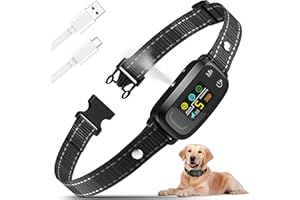 Anti Bark Collar for Dogs, No Shock Citronella Dog Collar, Rechargeable Stop Barking Device with 5 Adjustable Levels, Vibrati