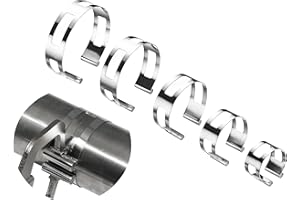GJYSYP 5Piece Stainless Steel Exhaust Pipe Clamps, Universal, for Welding and Exhaust Repairs (2" 2.5" 3" 3.5" 4")