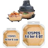 Air Fryer Liners for Ninja Crispi, Set of 250PCS Ninja Crispi Accessories for Ninja FN101 4QT&6 Cup Glass Containers, Ninja C
