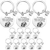 Yinkin 12 Pcs Book Lovers Gifts Christmas Keychain Bookish Party Favor Accessories Birthday Gifts for Teacher Reader Writer