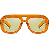 DreamCalf Oversized Aviator Sunglasses for Women Men Trendy Big Wide Sun Glasses with UV Protection for Daily Life