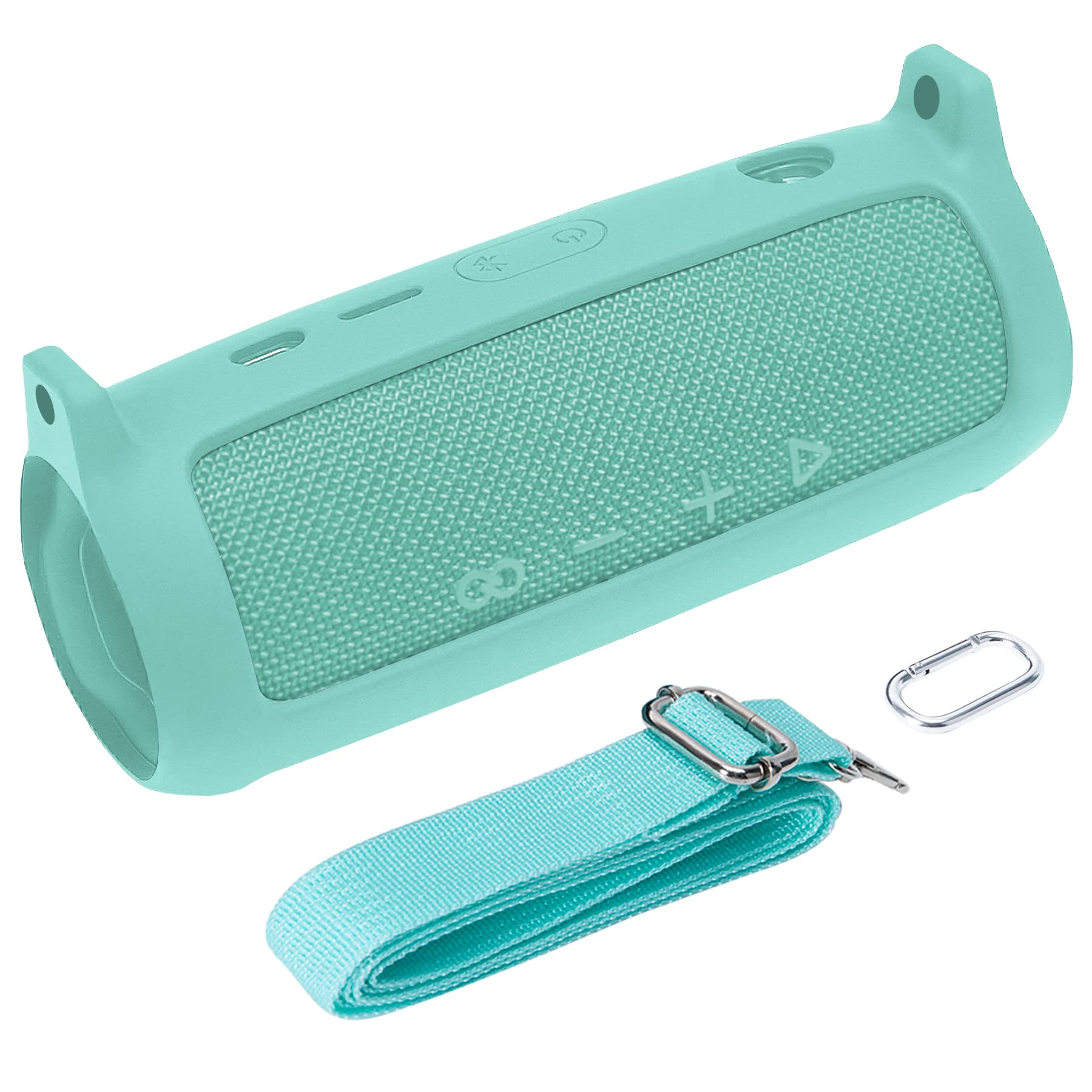 co2CREA Case Silicone for JBL Flip 6 Portable Bluetooth Speaker, Portable Ultra-light Protective Sleeve with Carabiner and Shoulder Strap (Speaker and Accessories not Included)