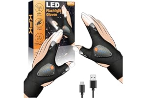 KFK Gifts for Men, LED Flashlight Gloves Gifts for Him,Mens Gifts for Father's Day, Birthday, Dad, Husband, Handyman