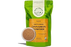 Worldwide Botanicals Organic Vietnamese Cinnamon Powder, 1 Pound - Premium Ground Cinnamon Spice - 100% Pure | Sustainably Harvested in Wild Forests | Kosher