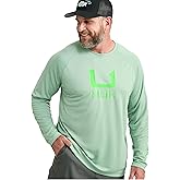 HUK Mens Icon Crew Shirt, Long-Sleeve Performance Fishing Shirt