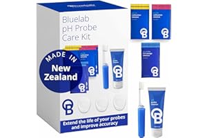 Bluelab CAREKITPH pH Probe Care Kit with Calibration Solution, Storage Solution, and Brush, used for pH Pen, Meter, Monitor, Controller and Tools for Hydroponic System and Indoor Plant Grow