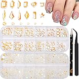 HNUIX Nail Rhinestones - 3D Multi Shape Size