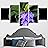 SIGNWIN 5 Panel Canvas Wall Art Purple Arrangement for Home Decorations Ready to Hang - 60"x32"x5 Panels